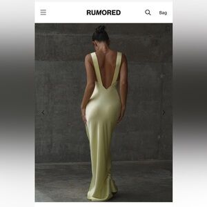 Rumored Sunset Strip Maxi Dress Sage Green Medium